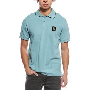 Belstaff Mens  Double Tipped Polo Shirt, Blue